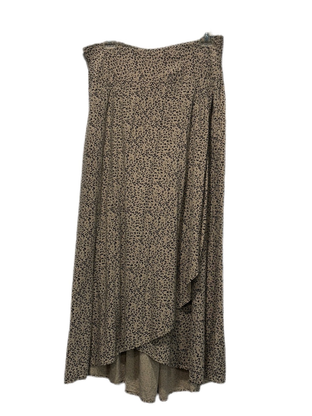Japna Leopard Print High-Low Wrap Skirt - XL